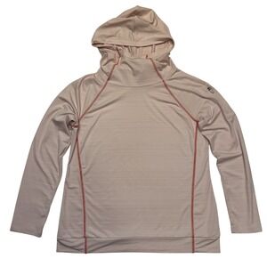 TALBOTS Powder Pink Sun Hoodie UPF 50+ Long Sleeve Outdoor Hiking Shirt Size S